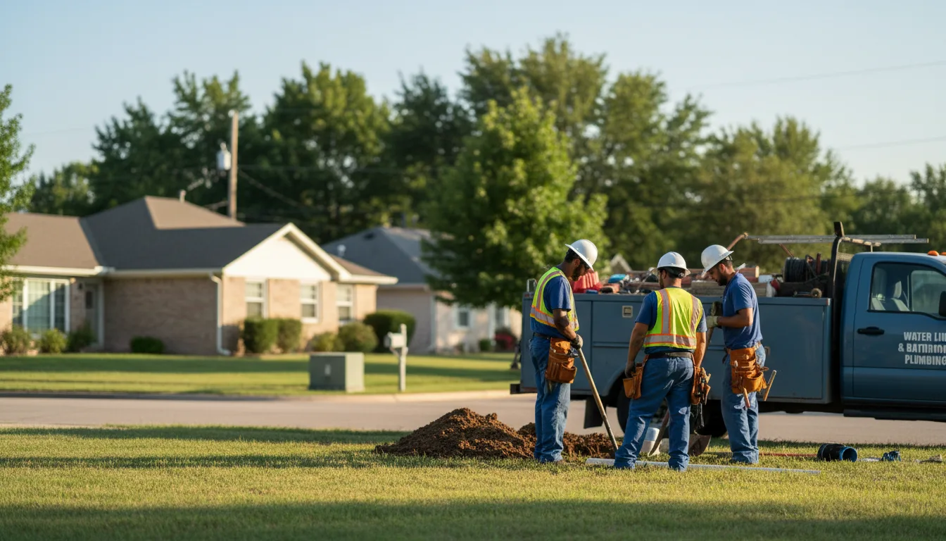 Residential water line and bathroom plumbing service in Little Hocking, OH